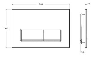 Кнопка смыва BelBagno BB-15R-NERO.M, черный матовый